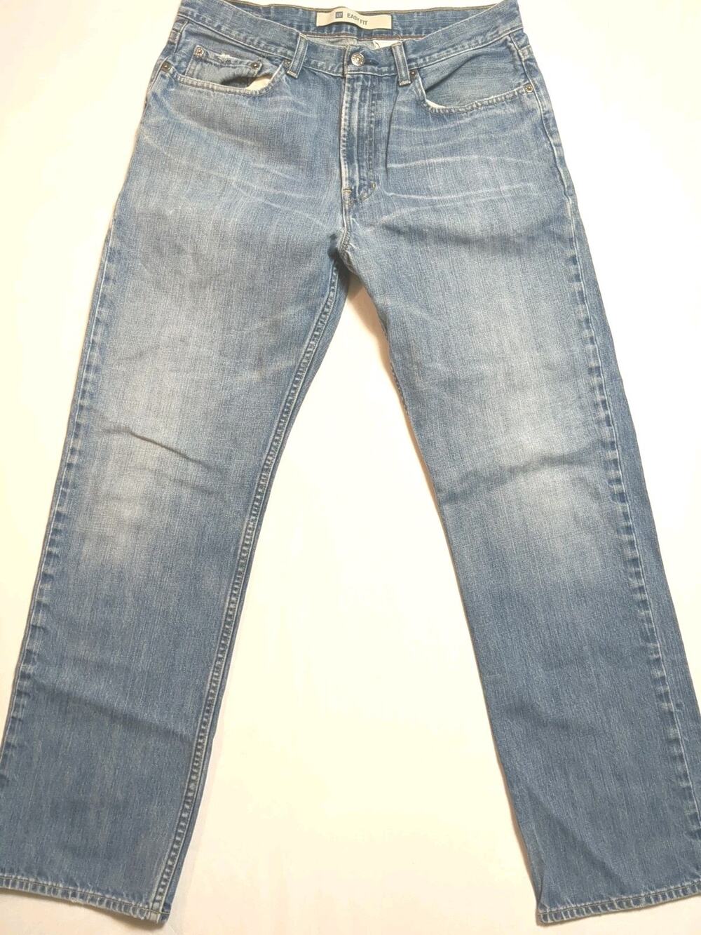 Gap Jeans Mens 34x31 Blue Easy Fit Relaxed Straight Denim Skater Y2K crotch wear